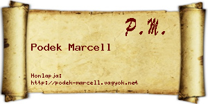 Podek Marcell névjegykártya